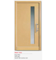 UNILUX Model 2022 Beige JuniorLine Door, Minimalist Design, Custom Handle, Secure Efficient Timber Door